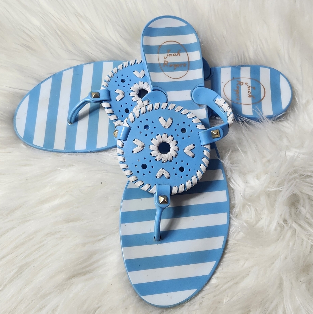 Jack Rogers Womens Size 11 Georgica Jellies Slides Flip Flops Sandals